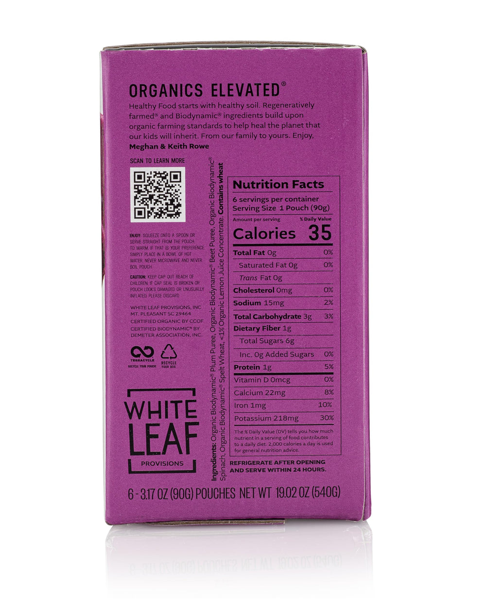 White Leaf Provisions eco-friendly packaging communicates environmental responsibility.