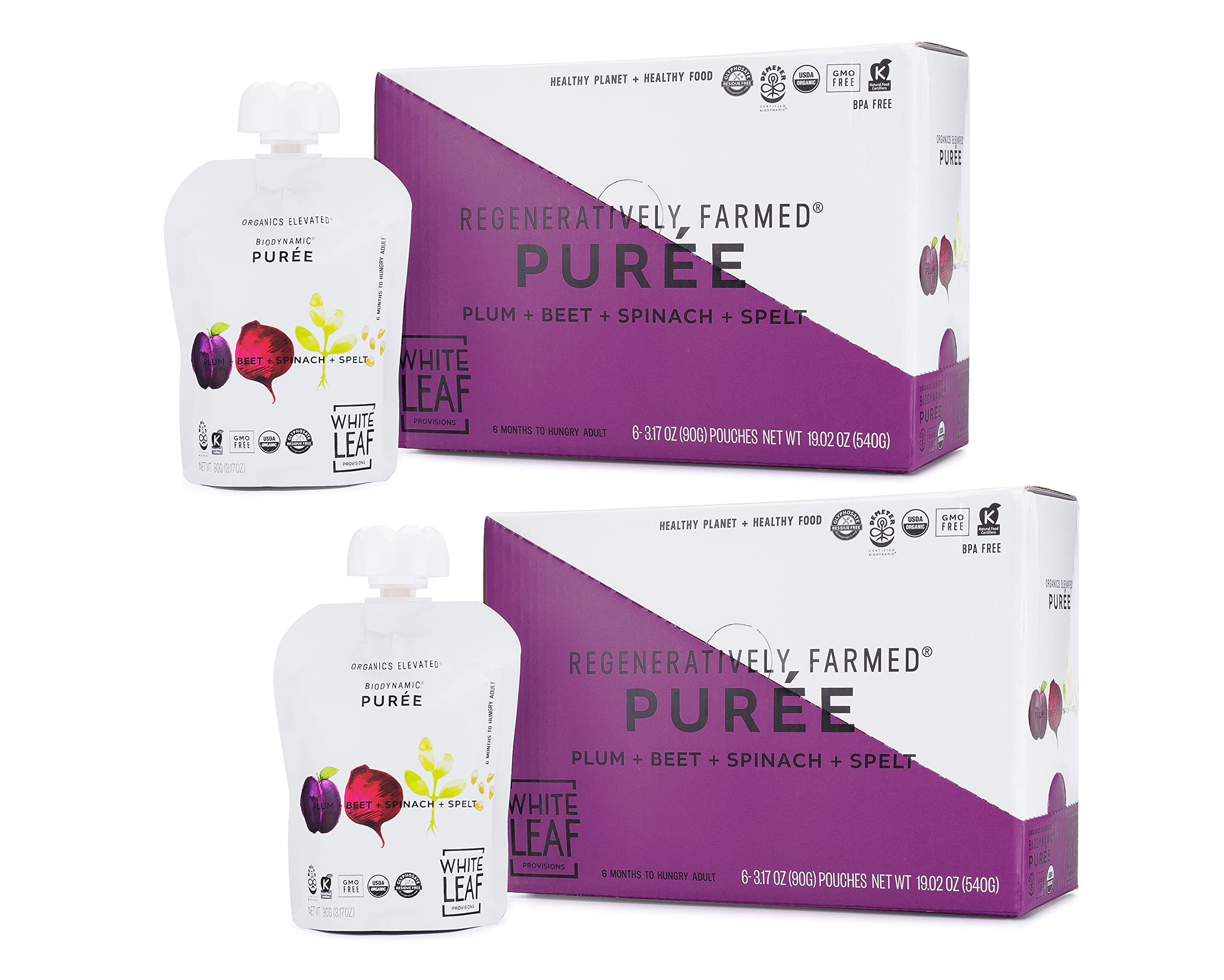 White Leaf Provisions non-GMO label closeup emphasizes clean-label ingredients.
