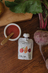 White Leaf Provisions organic fruits and vegetables blend in BPA-free sachet.