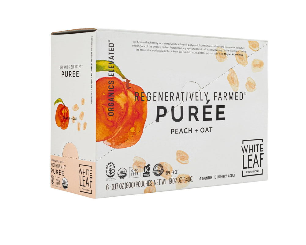 White Leaf Provisions toddler self-feeding with easy-to-squeeze pouch.