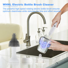 WHNL bottle brush heads removable and dishwasher-safe for easy sanitizing