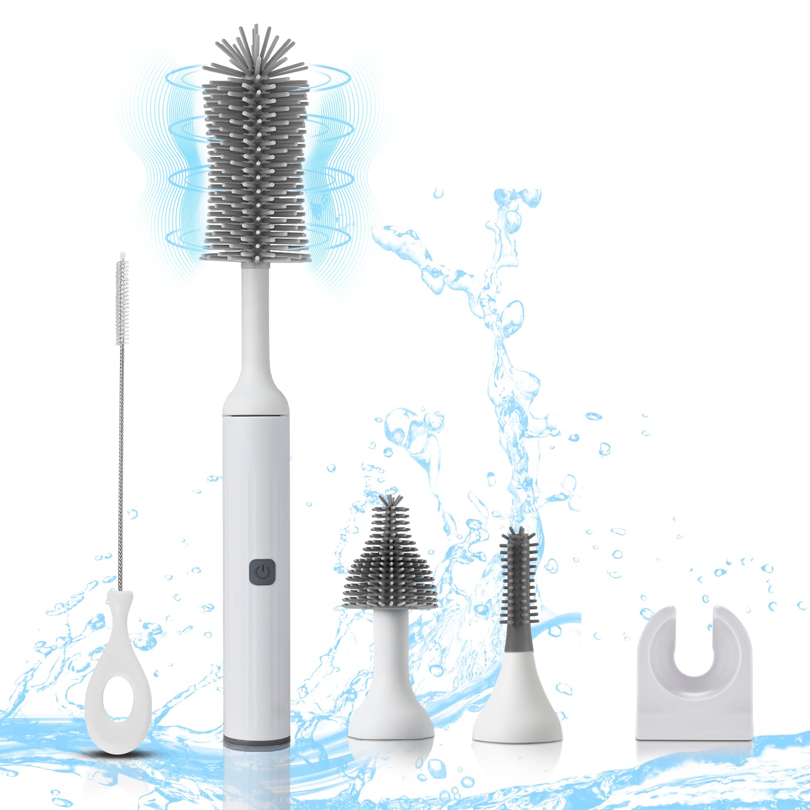 WHNL electric bottle brush set rotation demonstrates efficient cleaning and reduced prep time