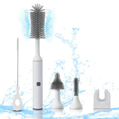 WHNL electric bottle brush set rotation demonstrates efficient cleaning and reduced prep time