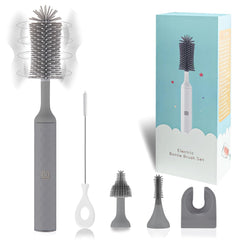 WHNL electric bottle brush overview showing two-speed cleaning for efficient residue removal