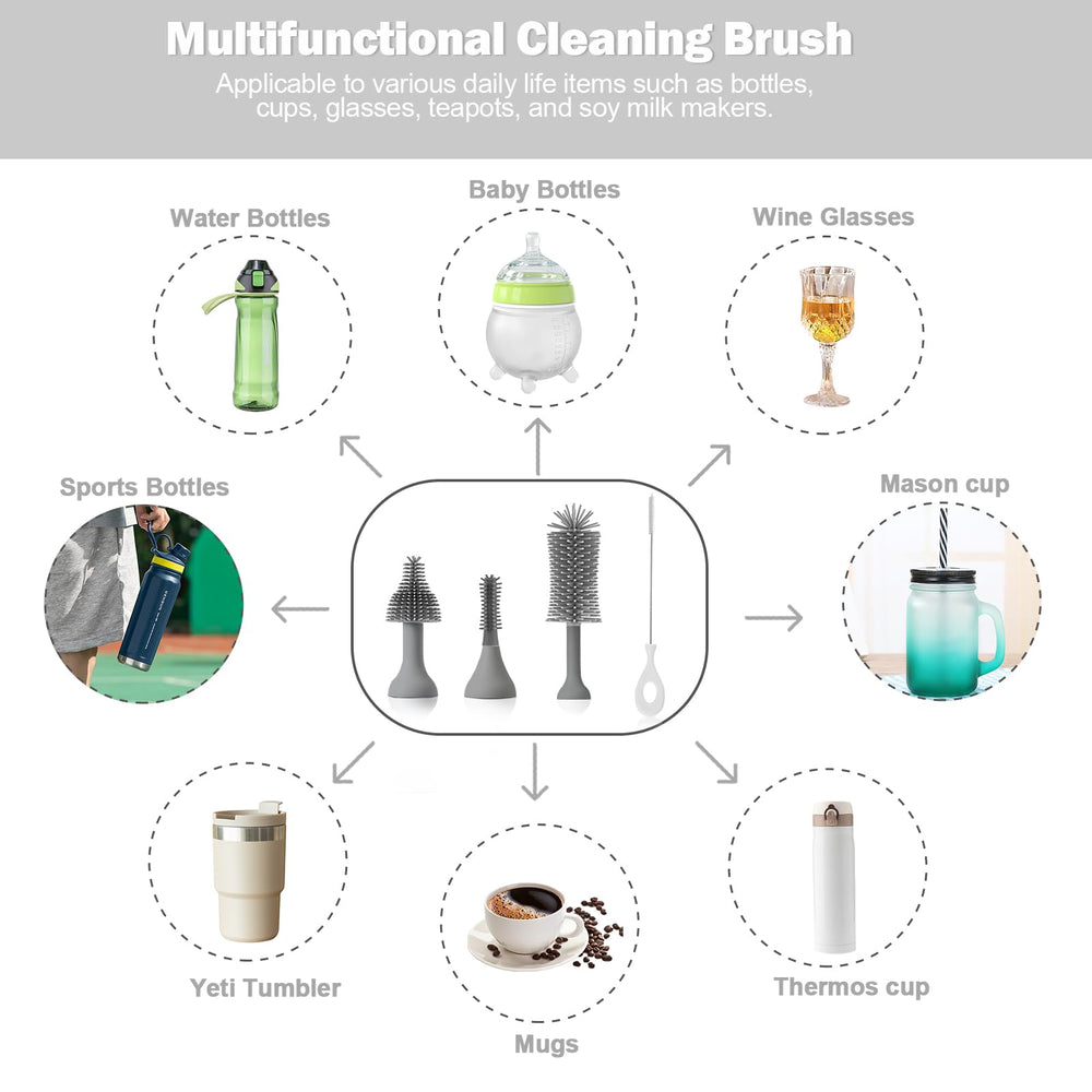 WHNL nipple brush and large bottle brush for thorough bottle prep.