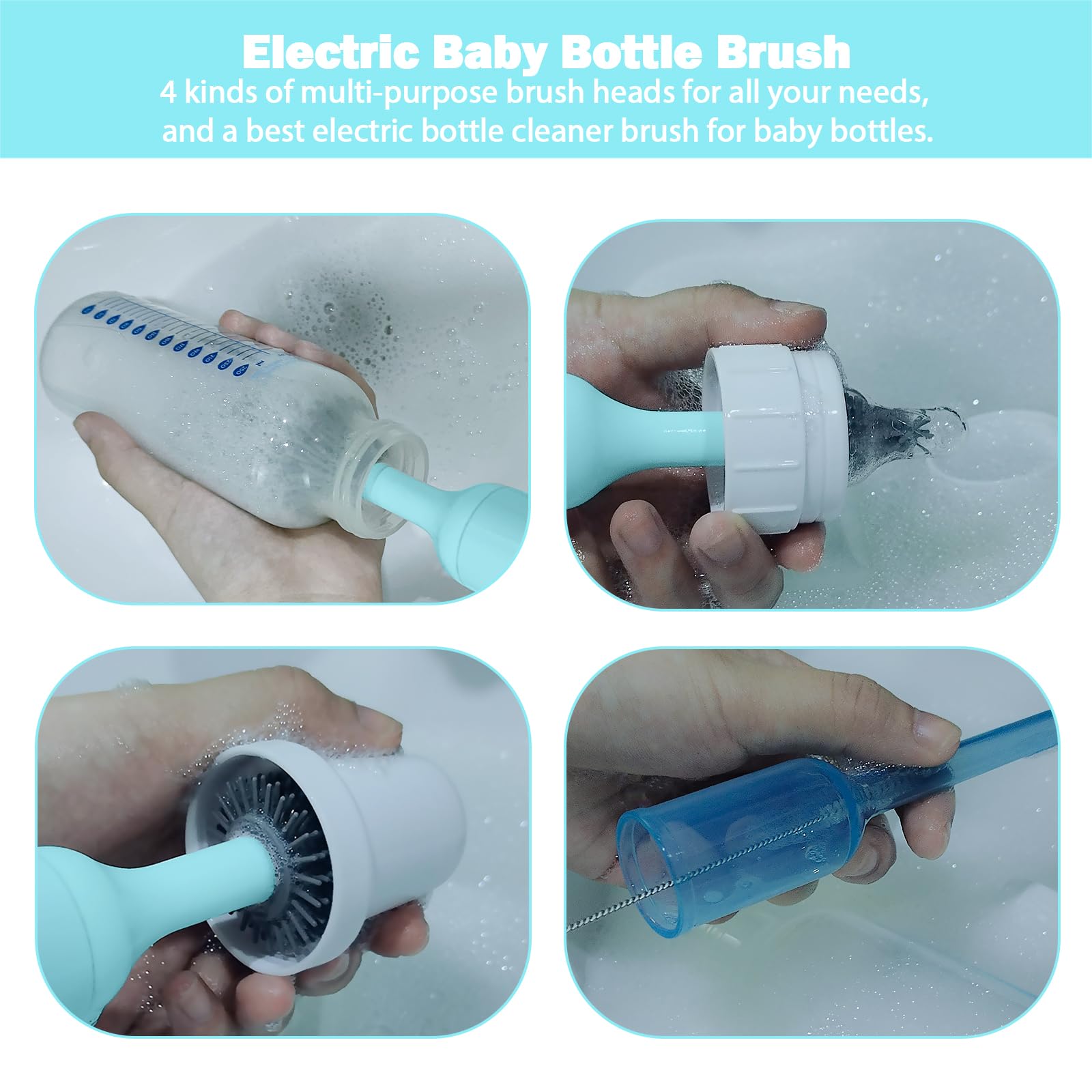 WHNL straw brush cleaner compact design for thorough tubing cleaning