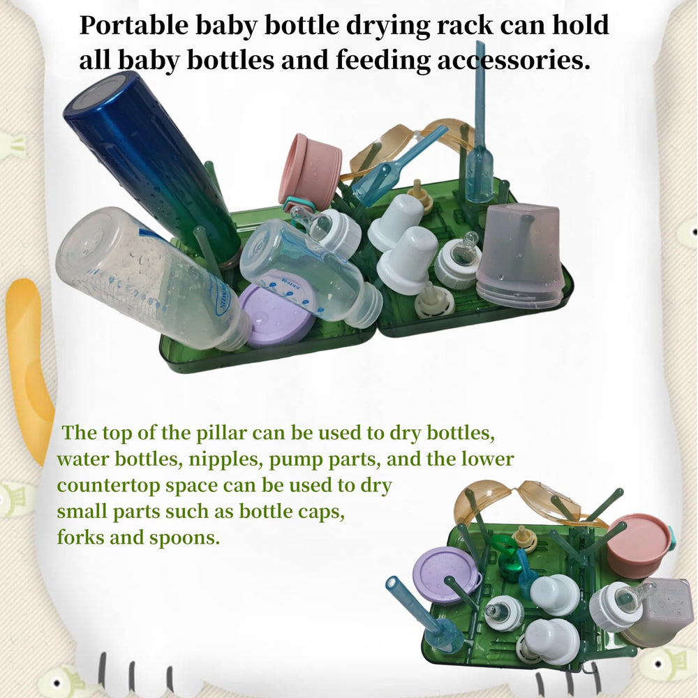 WHNL travel bottle drying rack lightweight build enables easy packing for trips.
