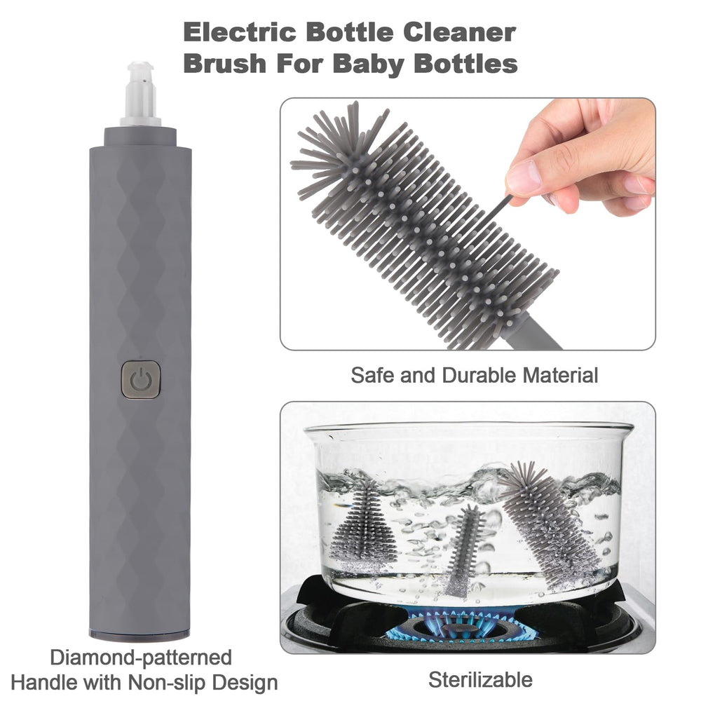 WHNL USB rechargeable bottle brush with long battery life for daily cleaning