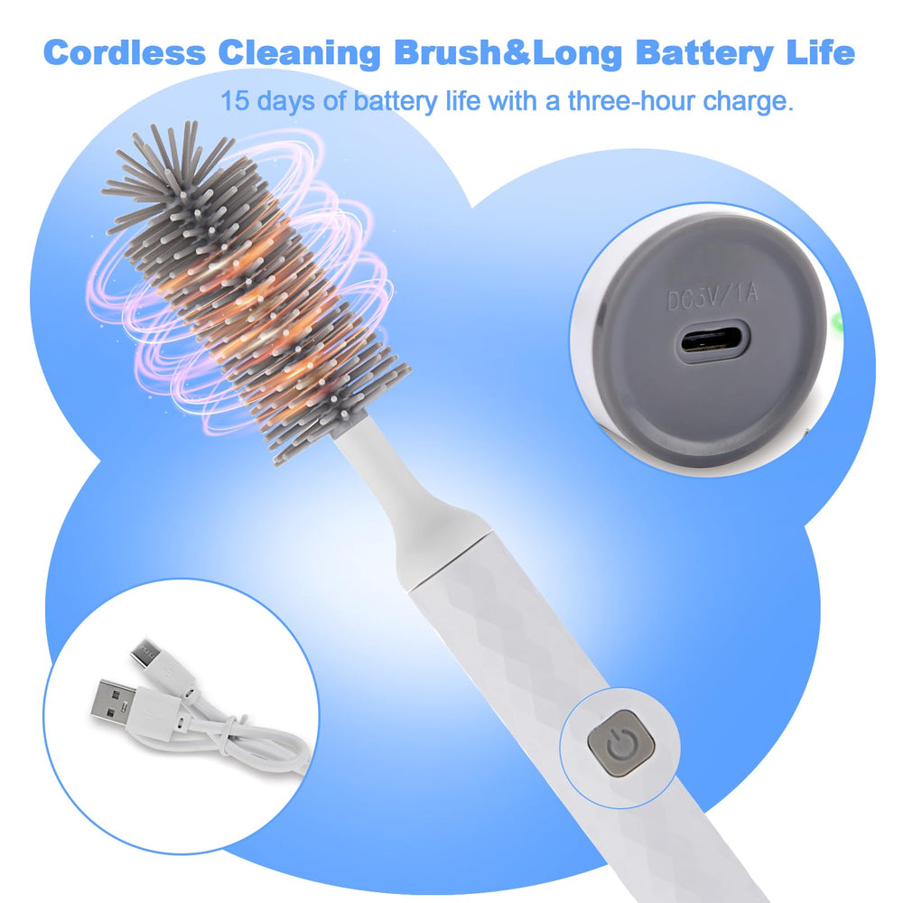 WHNL waterproof bottle brush designed for use in the shower