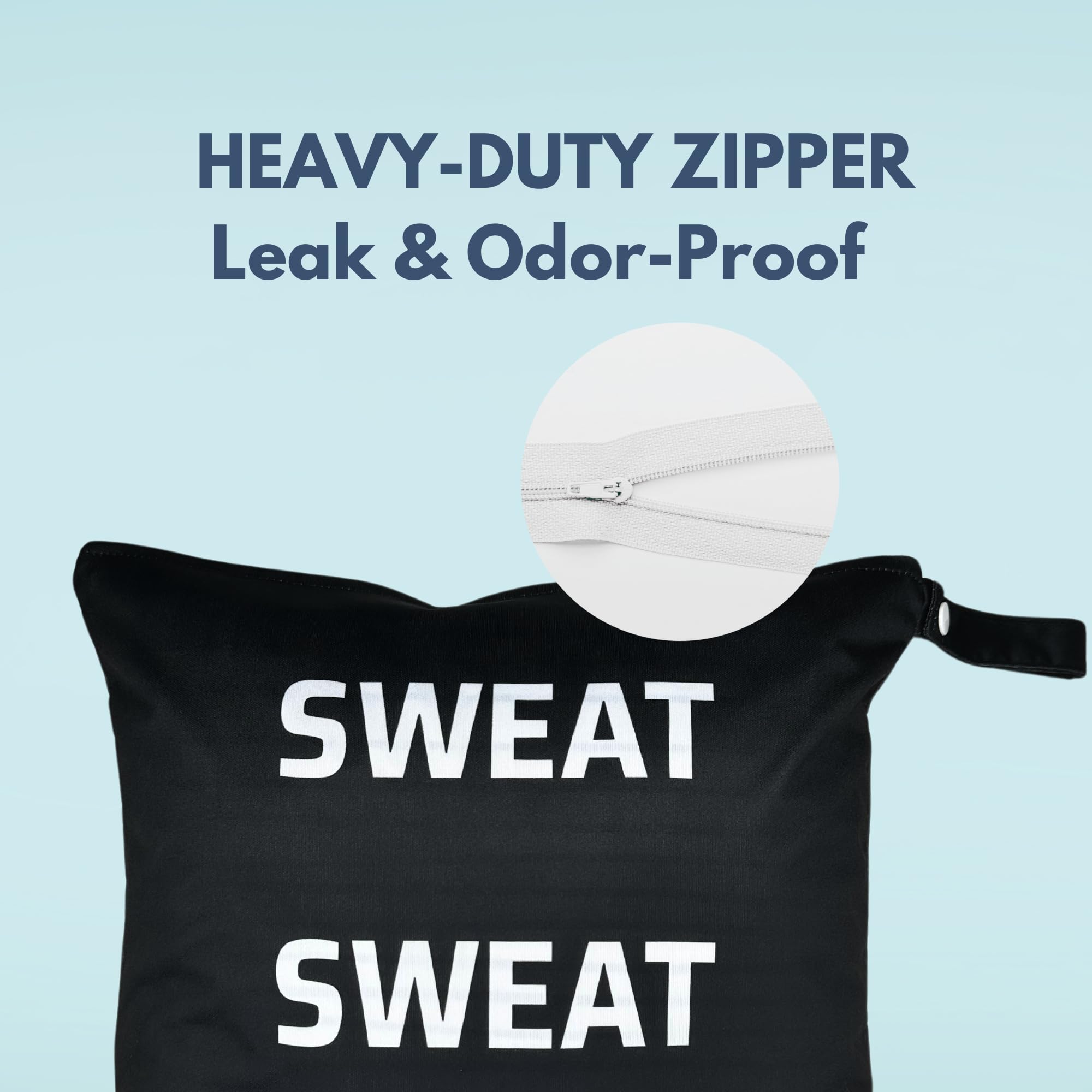 Whole Works wet bag machine washable design for easy cleaning after workouts.