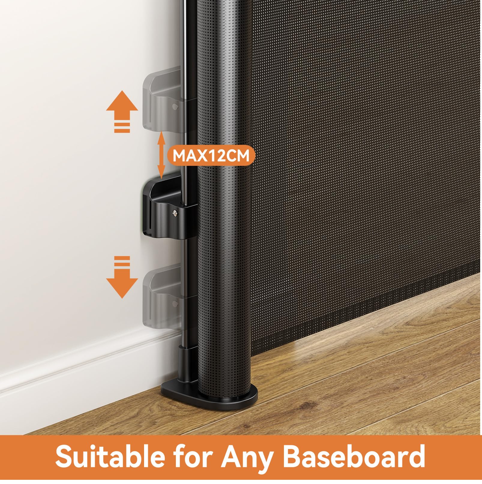 WHTOR gate in kitchen doorway supports safe family foot traffic