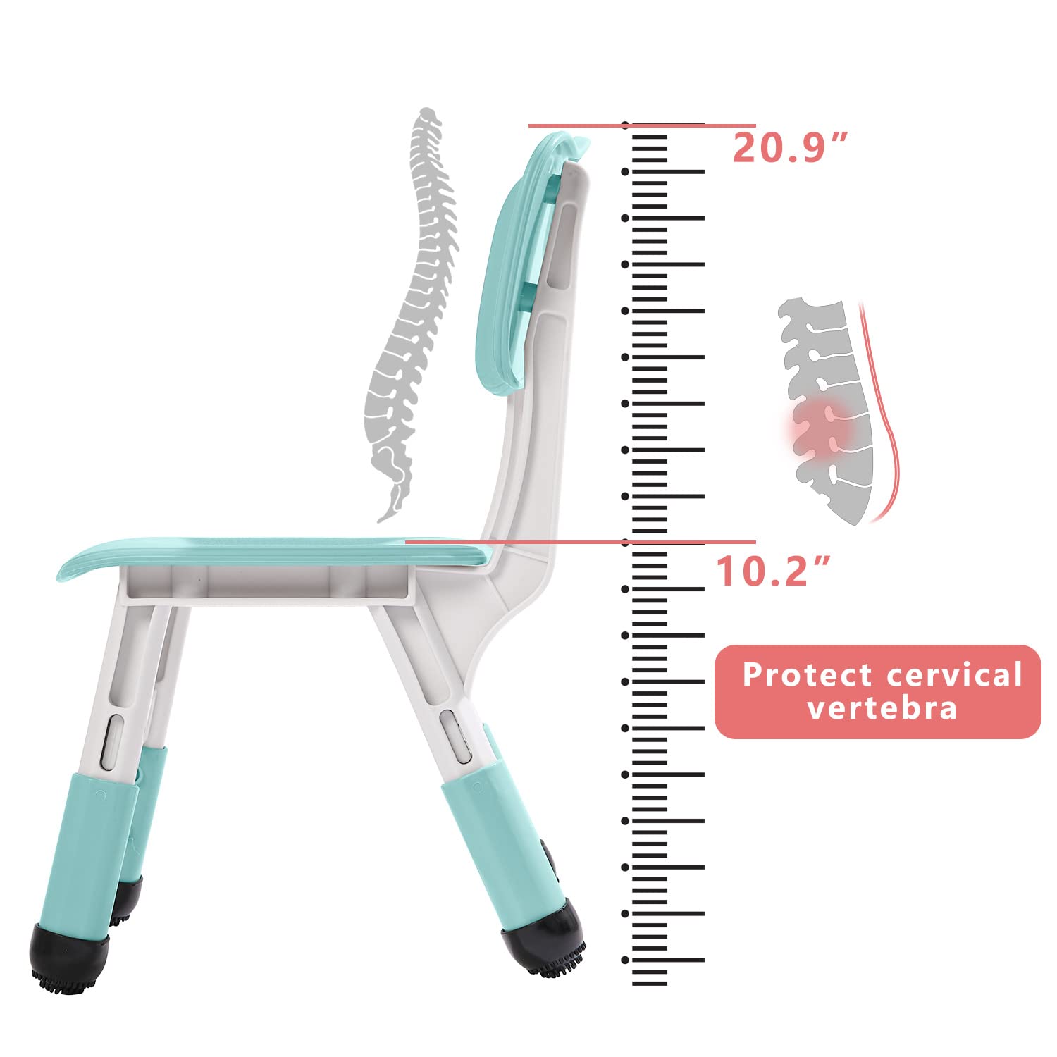 WHY TOYS 3-level adjustable height 20.9-21.7-22.4 inches