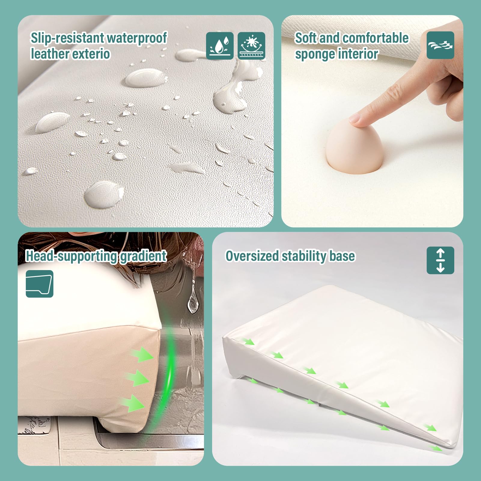 Wibeelee kid-bath-pillow-non-slip-edge demonstrates secure placement on sink.