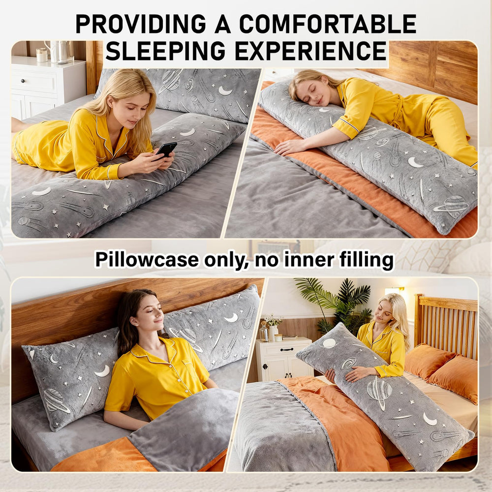Wibeelee standard body pillow 21x54 fits common inserts and sofa setups.