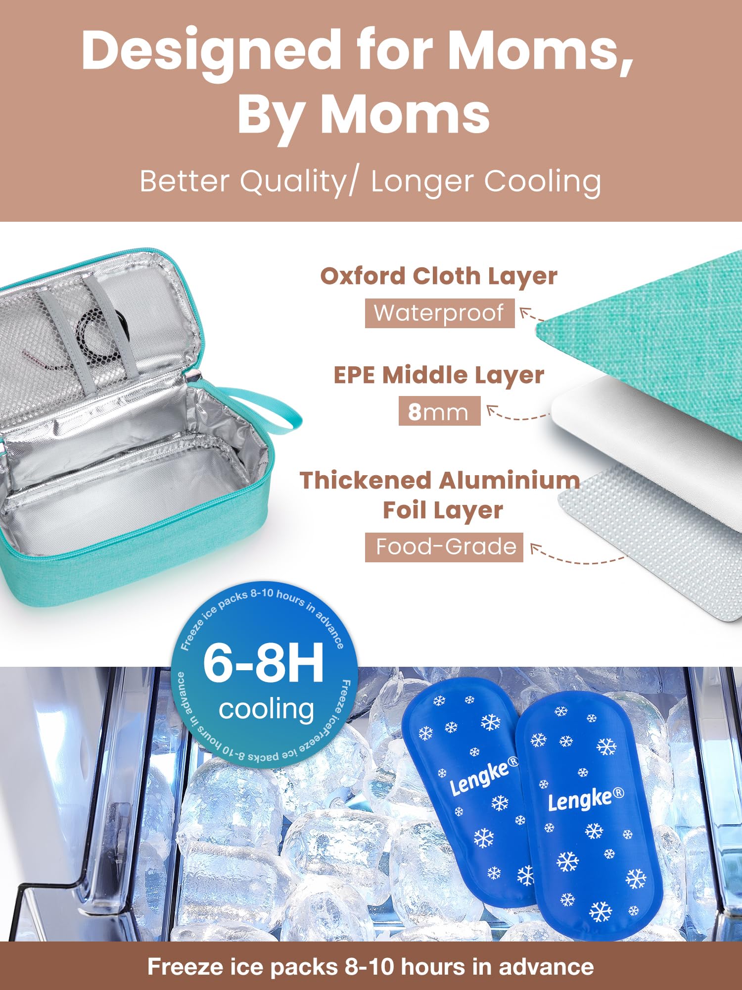 WIBOND portable design can hang on a stroller or backpack for hands-free travel.