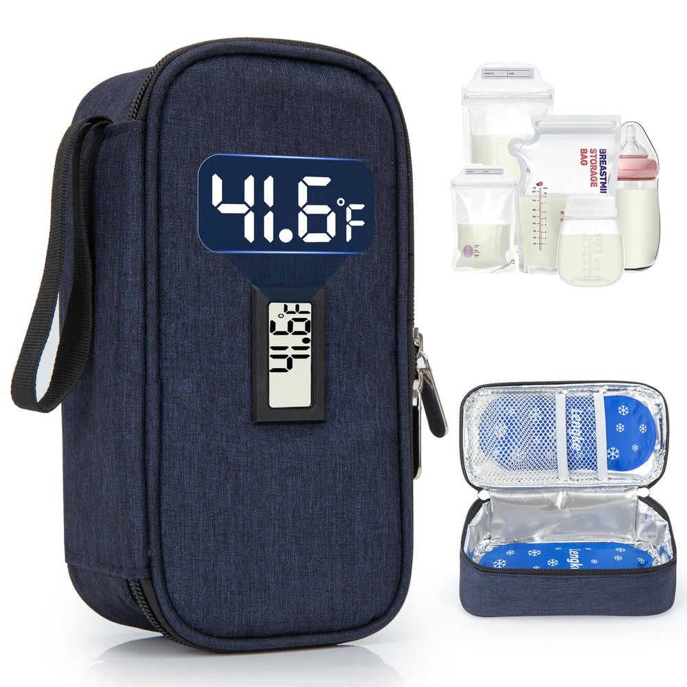 WIBOND breast milk cooler with real-time temp display for on-the-go monitoring