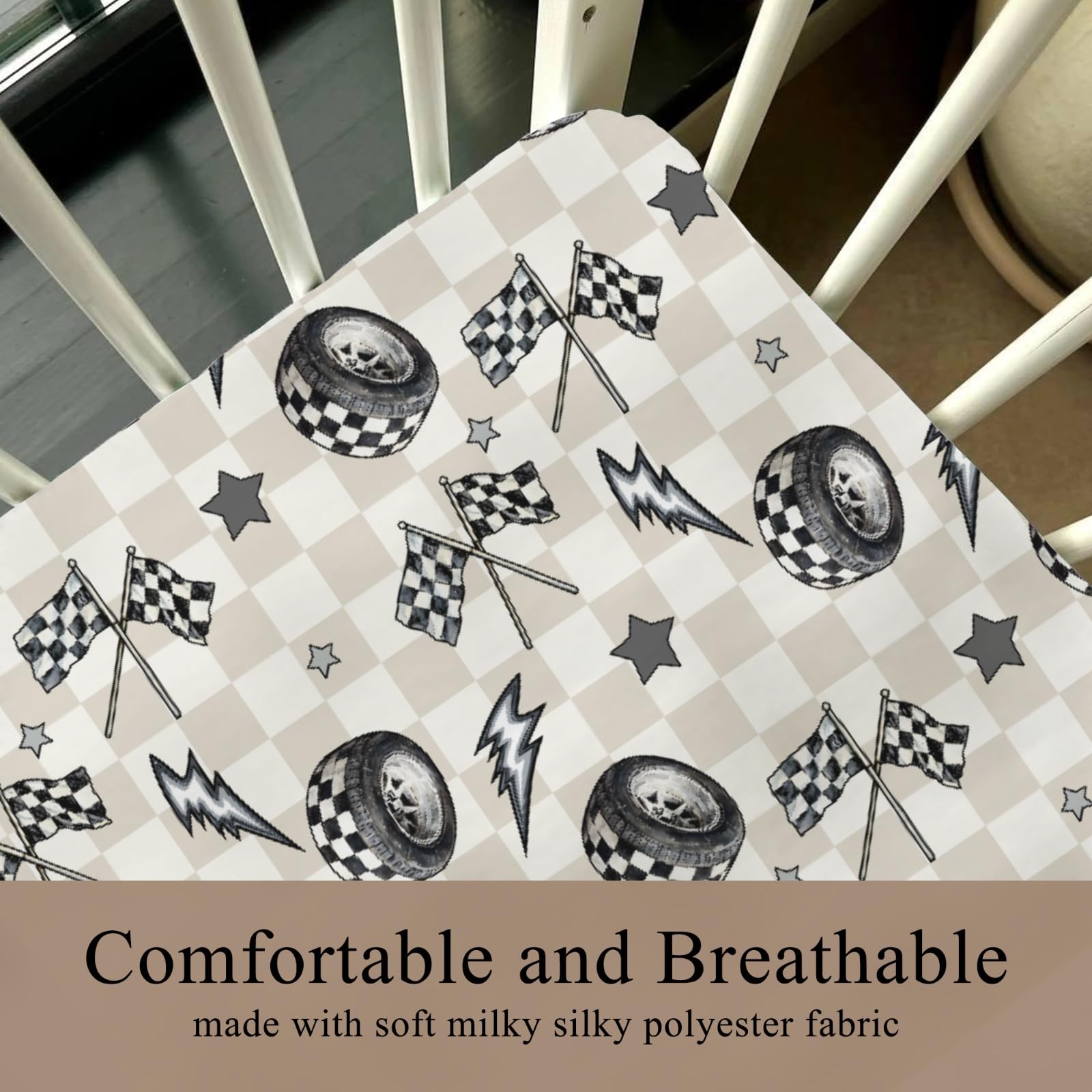 Wicbfdfv 360-degree elastic crib sheet stays in place during restless nights