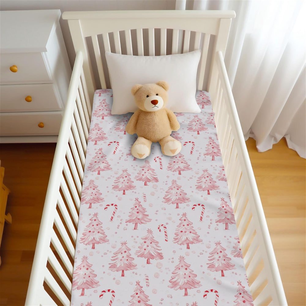 Wicbfdfv crib sheet 360-degree elastic edge keeps sheets flat and secure
