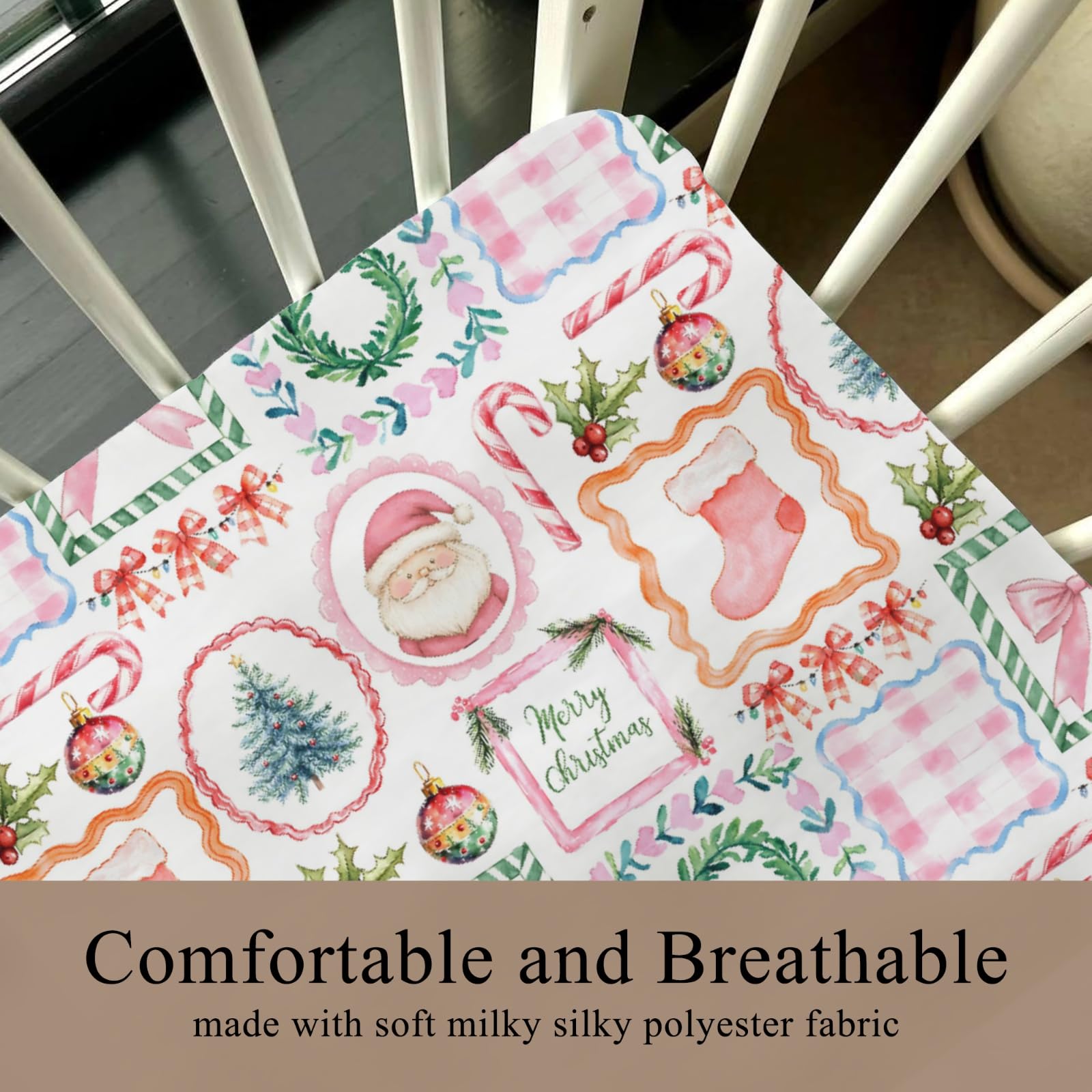 Wicbfdfv elastic-band bottom keeps sheet flat and snug for uninterrupted baby sleep.
