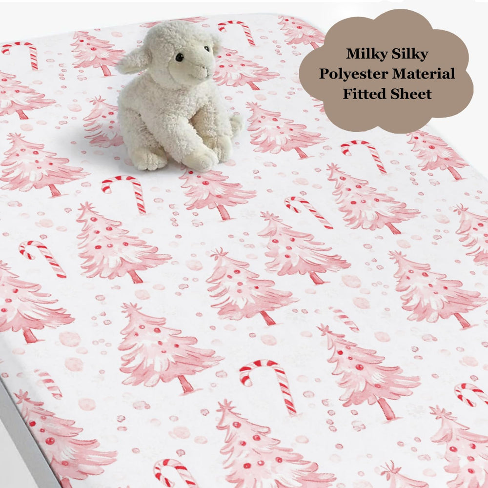 Wicbfdfv soft milky polyester crib sheet closeup highlights silky texture and breathability