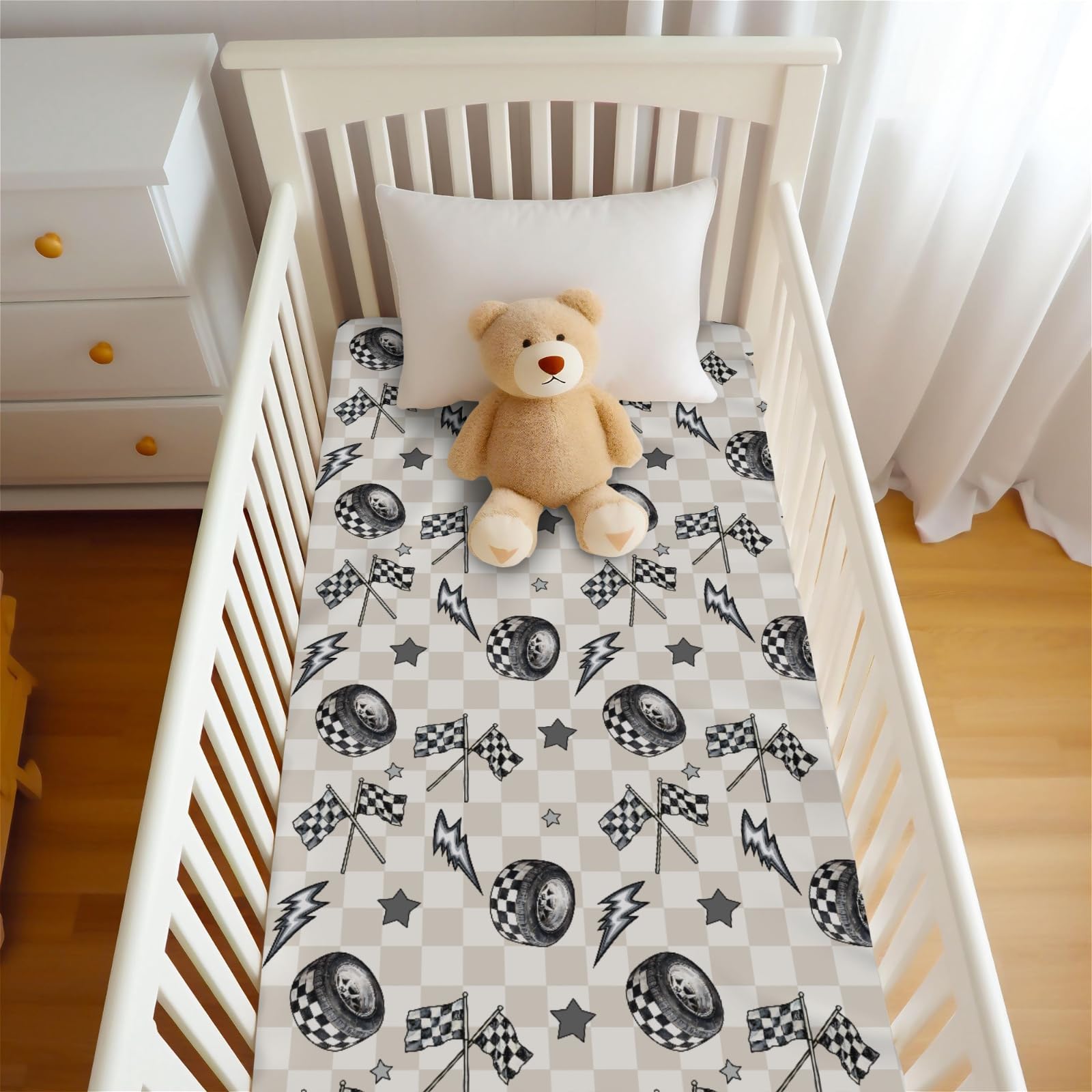 Wicbfdfv soft polyester crib sheet feels gentle on skin and breathable