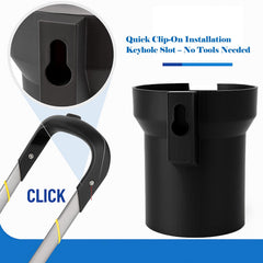 Wide-Fit Cup Holder cradles a 40oz Stanley-style tumbler during a stroll.
