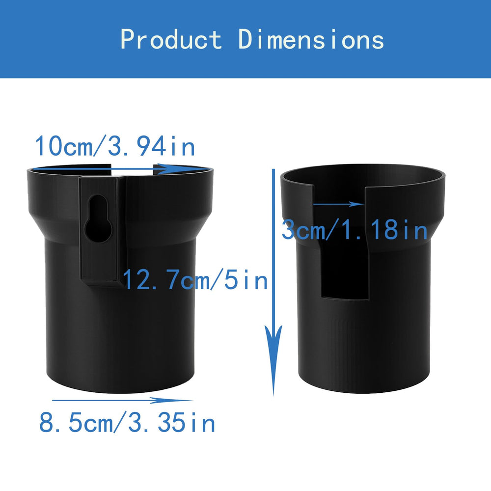 Wide-Fit Cup Holder with deep cup structure stabilizes drinks on uneven pavement.