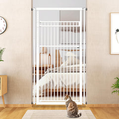 WIDERSAFER 78.8-inch cat gate height adjustment enables versatile stair access.