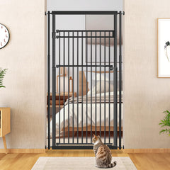 WIDERSAFER 78.8 inch gate assembled in doorway for tall containment