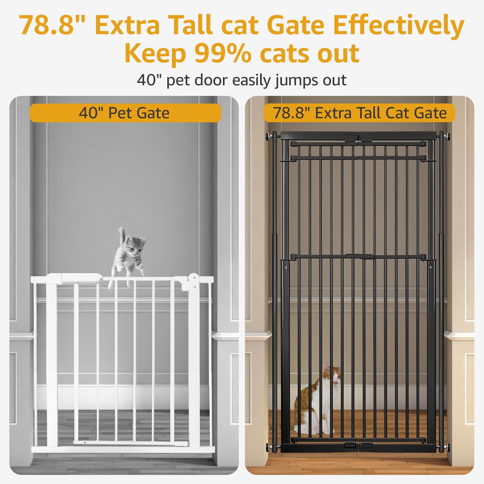 WIDERSAFER cat-door-pressure-mount-install demonstrates tool-free, wall-safe setup