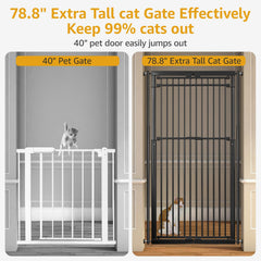 WIDERSAFER cat-door-pressure-mount-install demonstrates tool-free, wall-safe setup