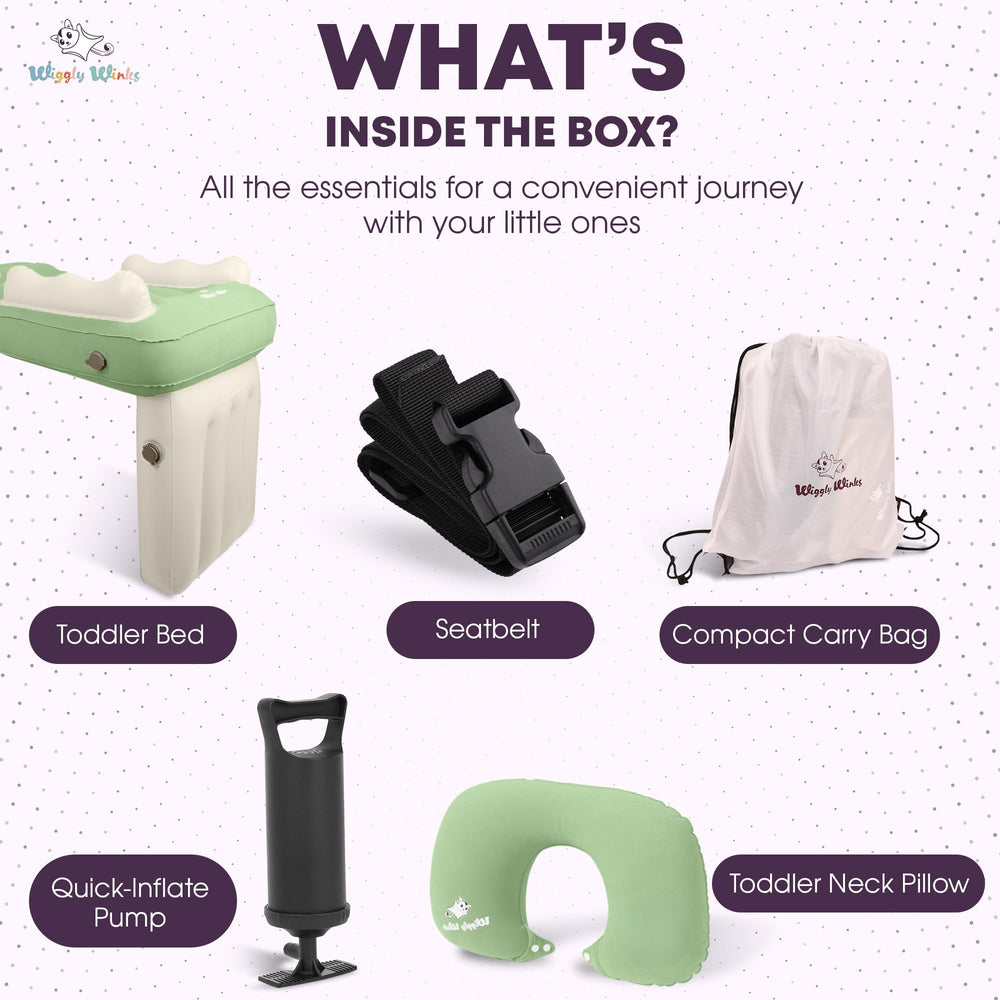 Wiggly Winks carry bag with inflatable bed for easy packing