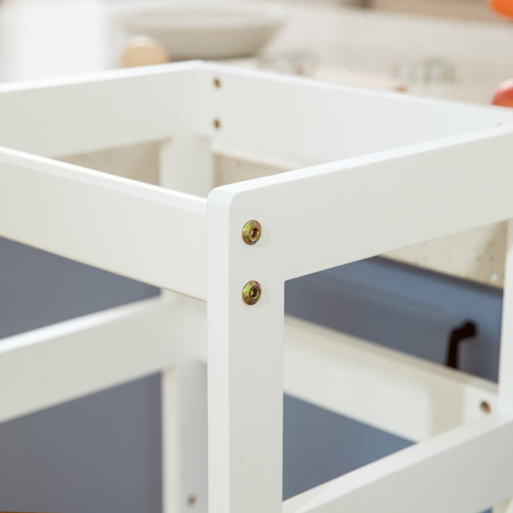 Wiifo kid stool with white finish and compact footprint for small spaces