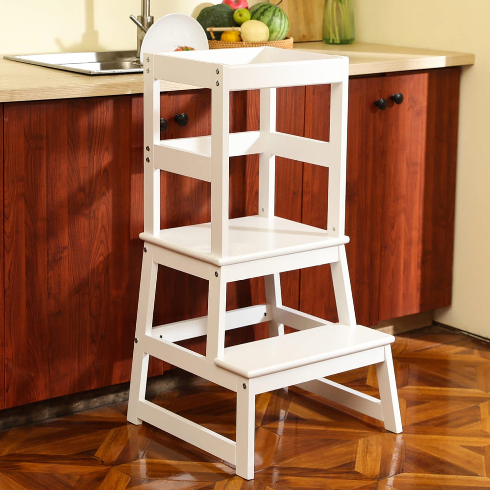 Wiifo Montessori-inspired stool in white designed for toddler independence