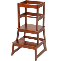 Wiifo Montessori-style toddler stool with safety rails supports independent participation