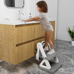 Wiifo potty ladder adjustable height range from 16.5 to 20 inches.