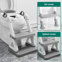 Wiifo potty ladder non-slip base provides stable footing on tile floors.