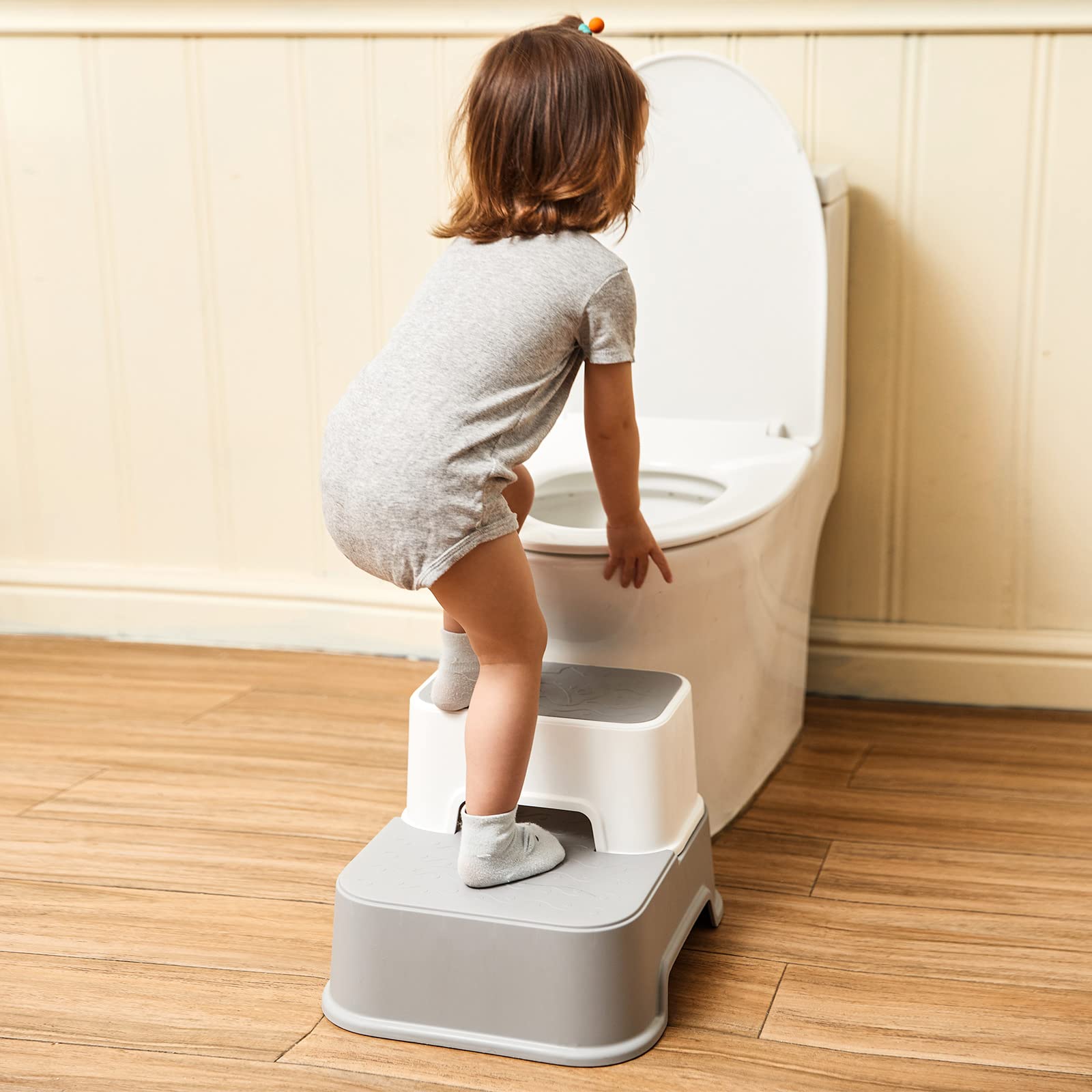 Wiifo toddler step stool blue portable stackable design for easy transport
