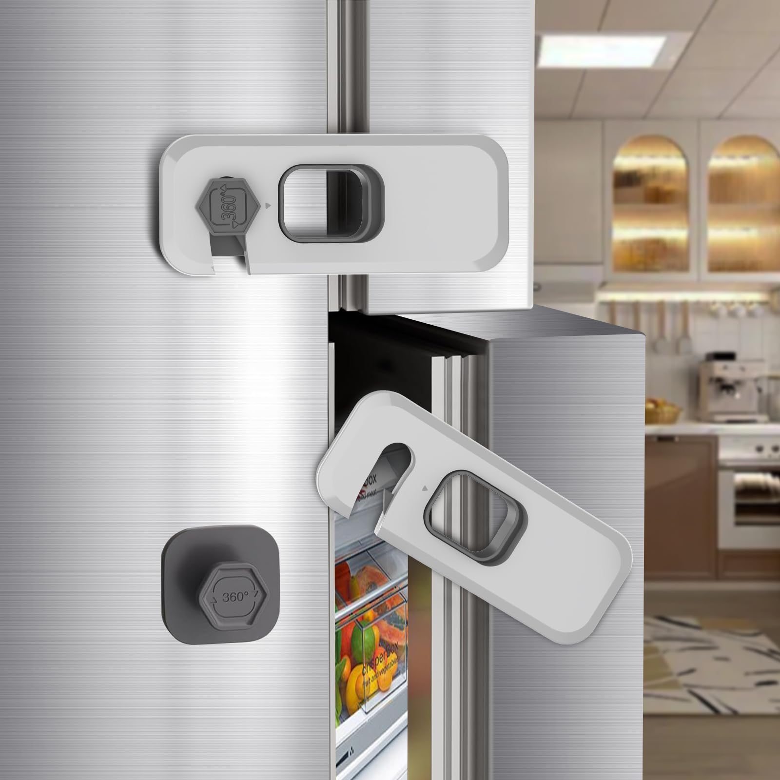 Wilbeva fridge lock on door provides secure snack protection and easy access when needed