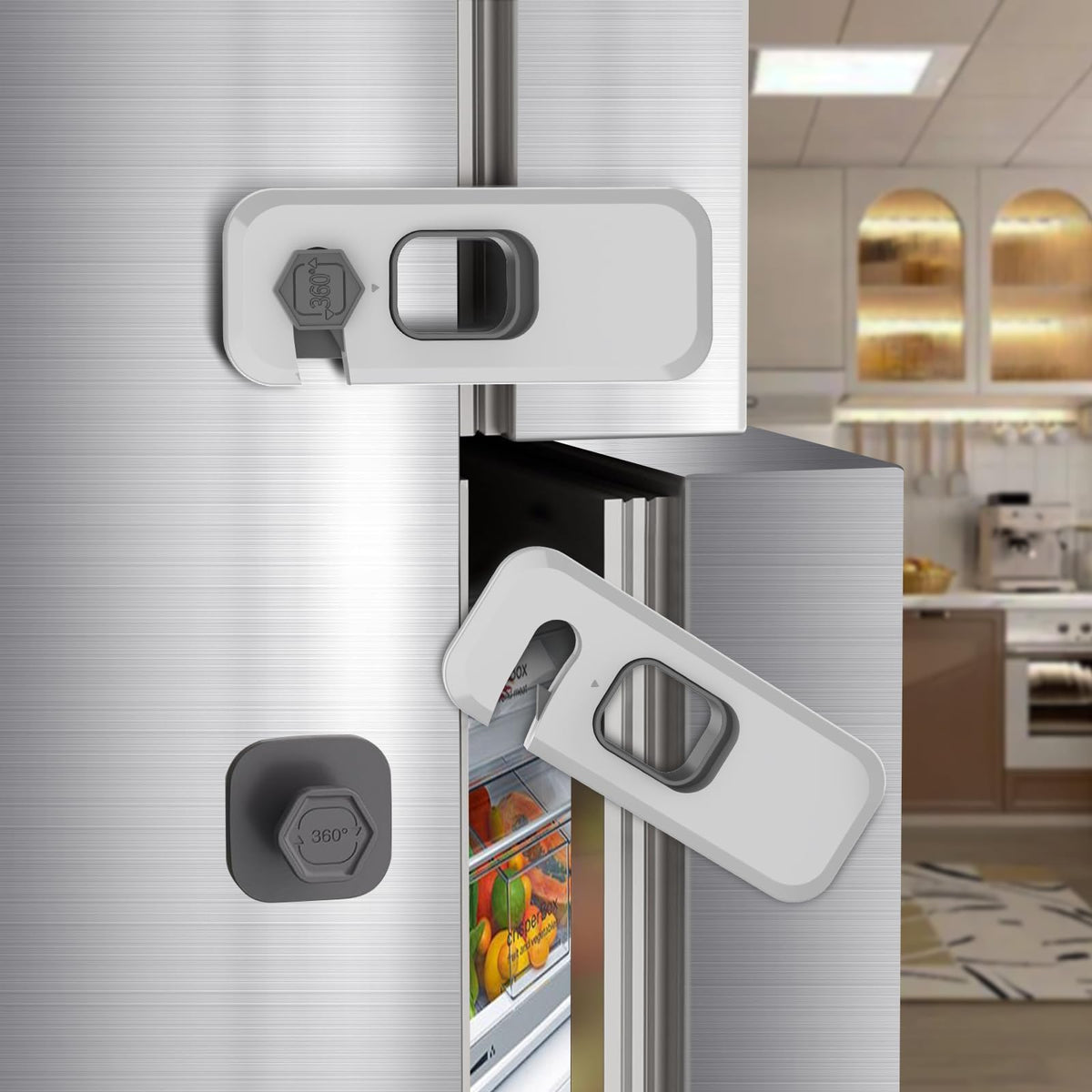 Wilbeva fridge lock on door provides secure snack protection and easy access when needed