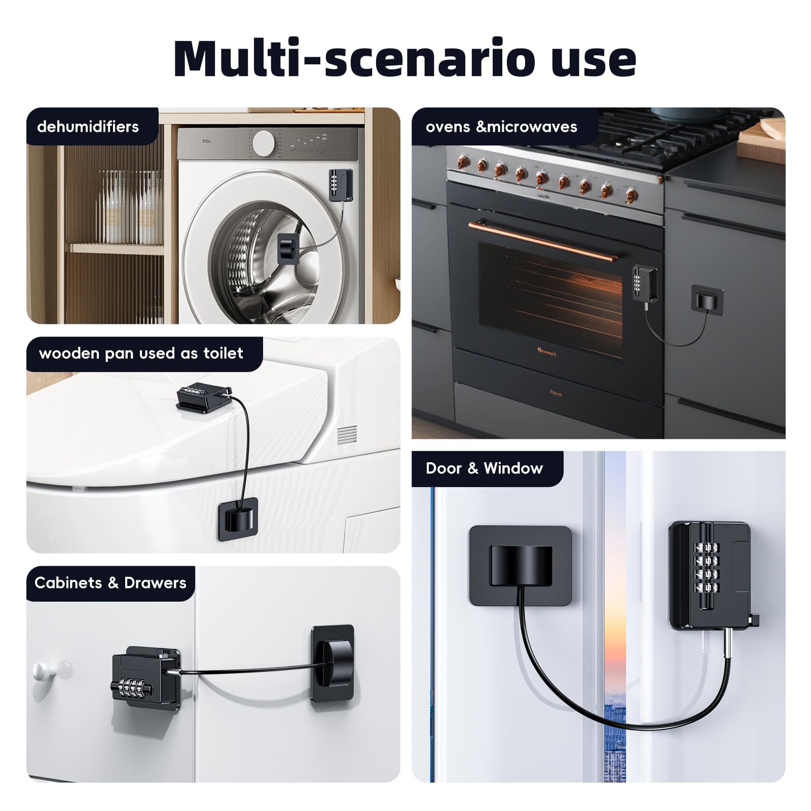 Wilbeva fridge lock adhesive installation highlights quick damage-free setup