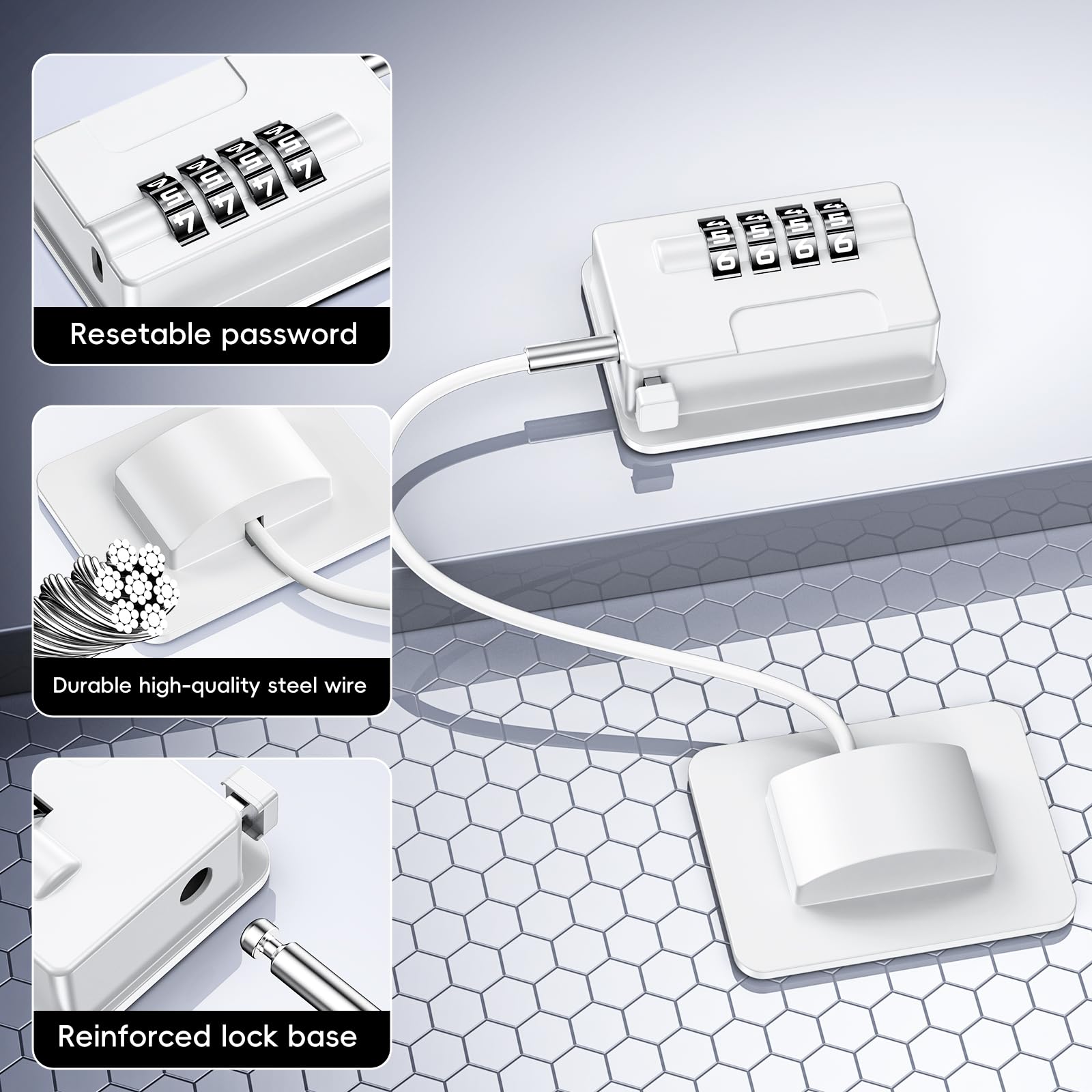 Wilbeva locking system shown with adhesive and screw installation options for versatility.