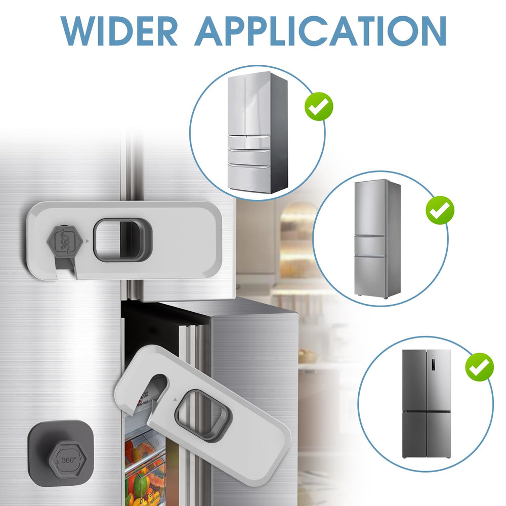Wilbeva keys included with fridge lock for quick access