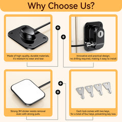 Wilbeva lock in kitchen use on cabinets and drawers.