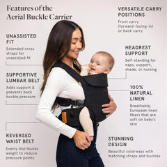 WildBird Aerial Buckle Carrier cross straps emphasize secure fit and breathable linen comfort.