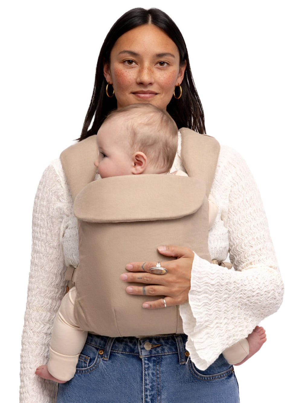 WildBird Aerial Buckle Carrier front view for comfortable inward-facing carry.