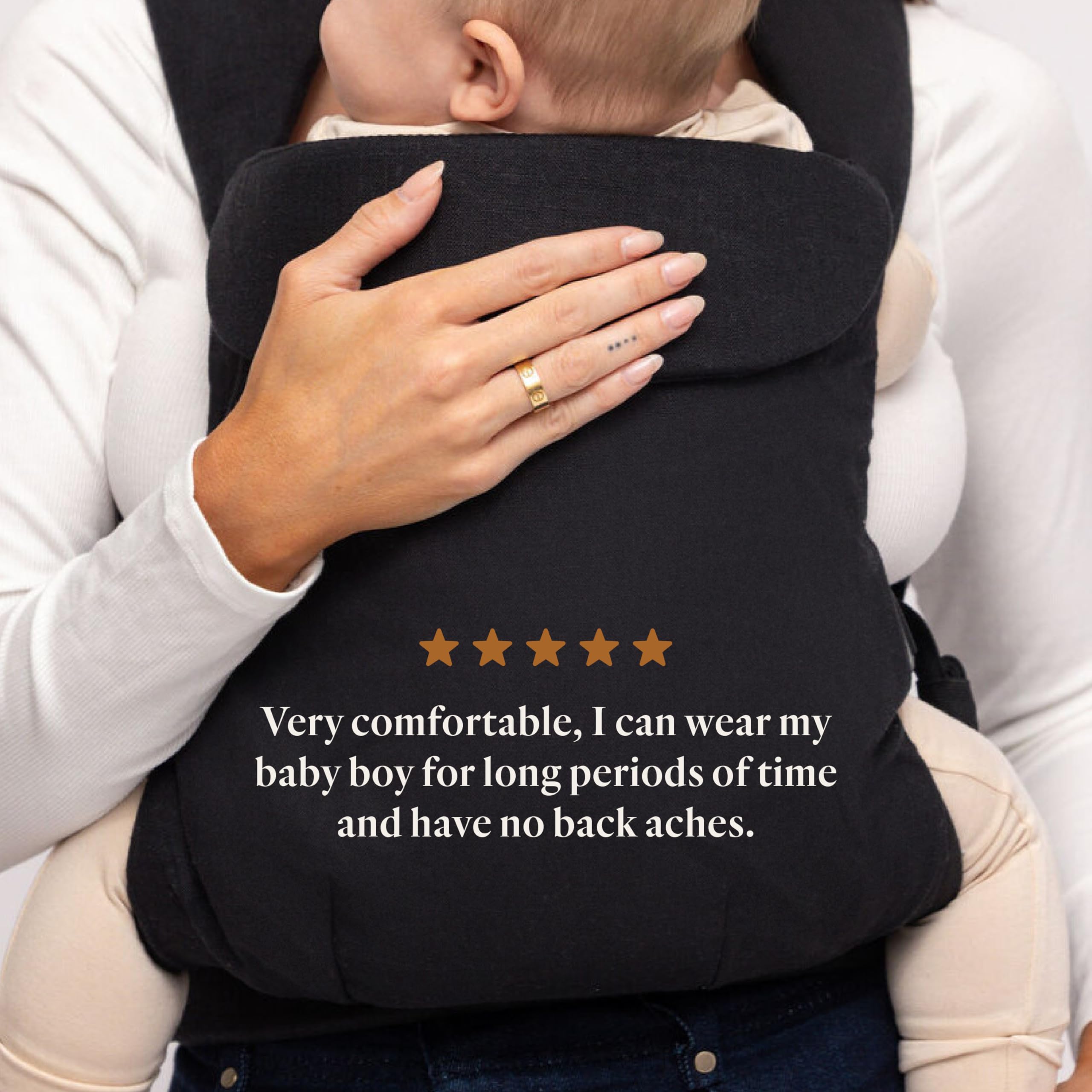 WildBird Aerial Buckle Carrier headrest provides gentle baby neck support for napping moments.