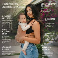 WildBird Aerial Buckle Carrier lumbar-support close-up highlights ergonomic support.