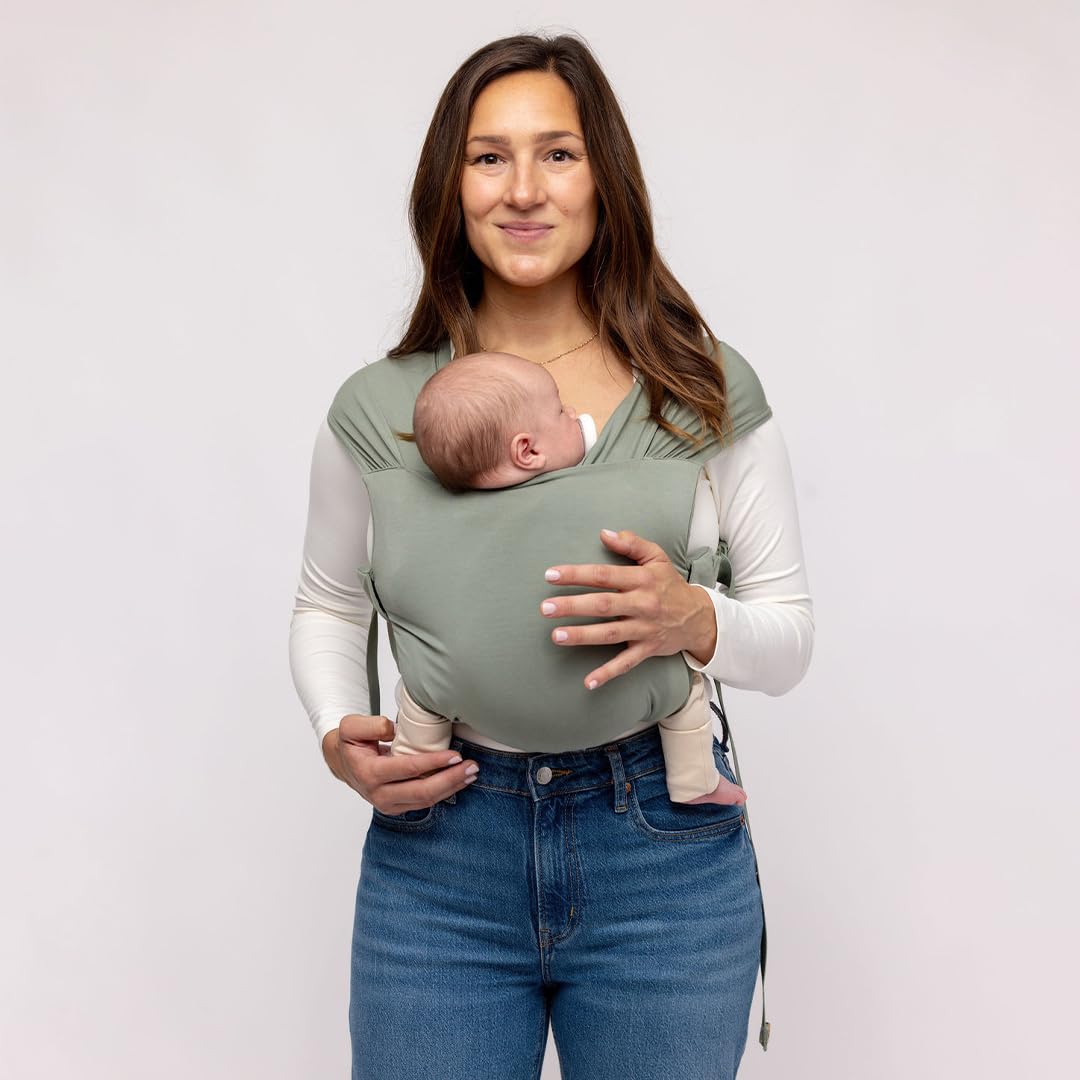 WildBird Aerial Buckle Wrap close-up in CloudBlend fabric for newborn comfort and easy positioning.