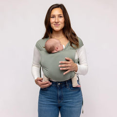 WildBird Aerial Buckle Wrap close-up in CloudBlend fabric for newborn comfort and easy positioning.